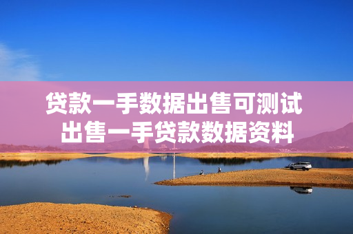 贷款一手数据出售可测试 出售一手贷款数据资料