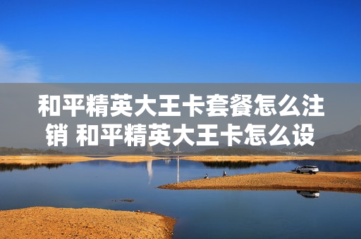 和平精英大王卡套餐怎么注销 和平精英大王卡怎么设置免流