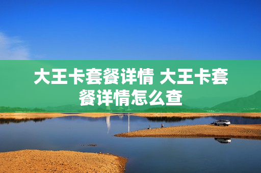 大王卡套餐详情 大王卡套餐详情怎么查