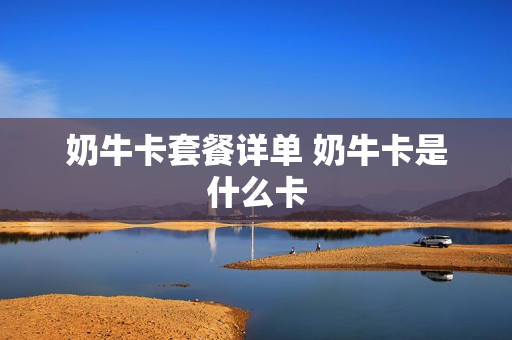奶牛卡套餐详单 奶牛卡是什么卡