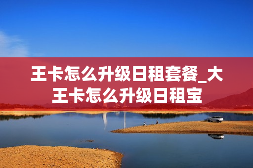 王卡怎么升级日租套餐_大王卡怎么升级日租宝