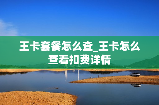 王卡套餐怎么查_王卡怎么查看扣费详情