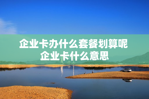 企业卡办什么套餐划算呢 企业卡什么意思