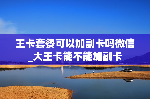 王卡套餐可以加副卡吗微信_大王卡能不能加副卡