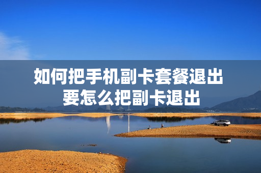 如何把手机副卡套餐退出 要怎么把副卡退出