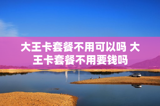 大王卡套餐不用可以吗 大王卡套餐不用要钱吗