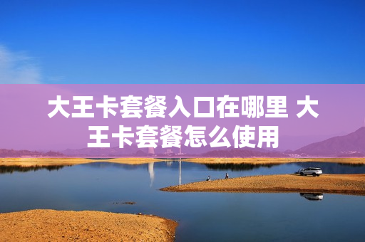 大王卡套餐入口在哪里 大王卡套餐怎么使用