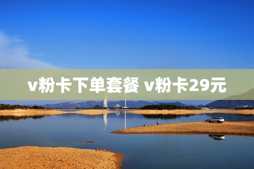 v粉卡下单套餐 v粉卡29元