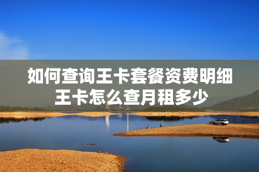如何查询王卡套餐资费明细 王卡怎么查月租多少