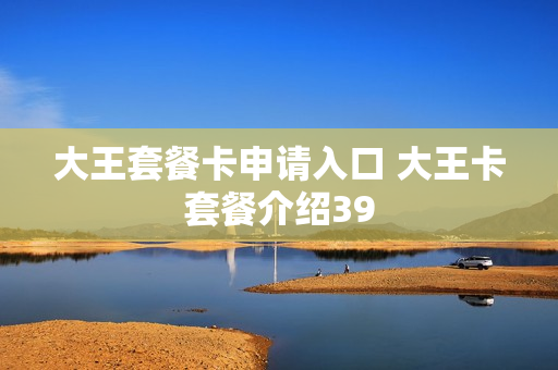 大王套餐卡申请入口 大王卡套餐介绍39