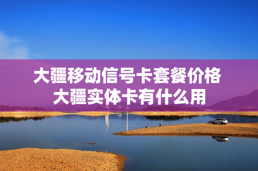 大疆移动信号卡套餐价格 大疆实体卡有什么用