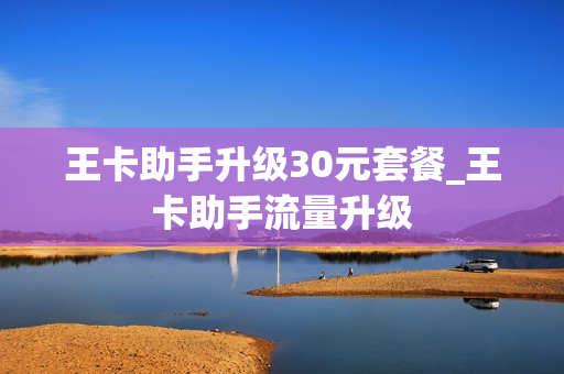 王卡助手升级30元套餐_王卡助手流量升级