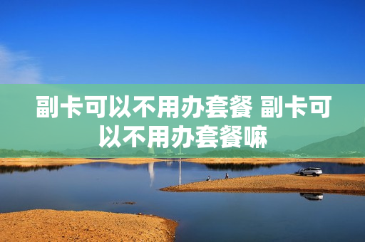 副卡可以不用办套餐 副卡可以不用办套餐嘛