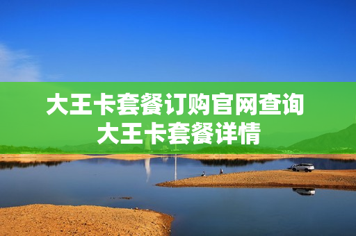 大王卡套餐订购官网查询 大王卡套餐详情