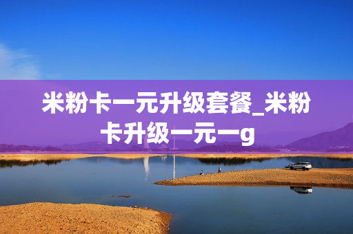 米粉卡一元升级套餐_米粉卡升级一元一g