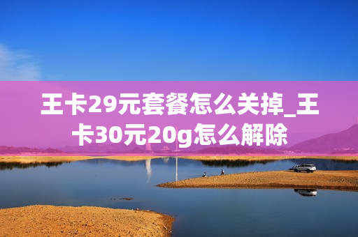 王卡29元套餐怎么关掉_王卡30元20g怎么解除