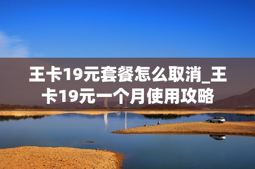 王卡19元套餐怎么取消_王卡19元一个月使用攻略