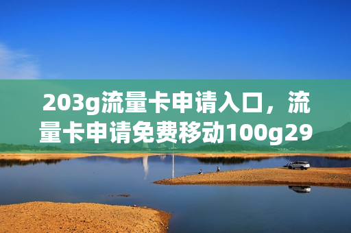 203g流量卡申请入口，流量卡申请免费移动100g29元(流量卡19元200g官方办理申请)