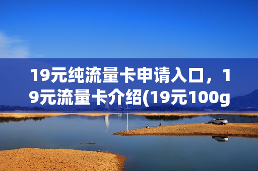 19元纯流量卡申请入口，19元流量卡介绍(19元100g纯流量卡免费申请)