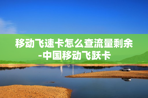 移动飞速卡怎么查流量剩余-中国移动飞跃卡