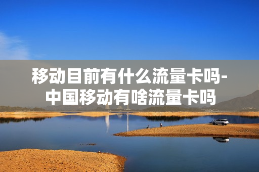 移动目前有什么流量卡吗-中国移动有啥流量卡吗
