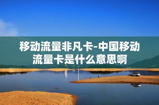 移动流量非凡卡-中国移动流量卡是什么意思啊