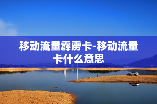 移动流量霹雳卡-移动流量卡什么意思