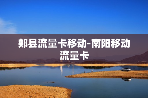 郏县流量卡移动-南阳移动流量卡