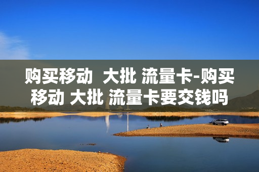 购买移动  大批 流量卡-购买移动 大批 流量卡要交钱吗
