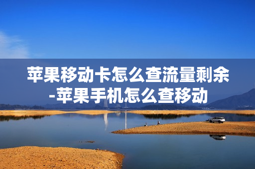苹果移动卡怎么查流量剩余-苹果手机怎么查移动