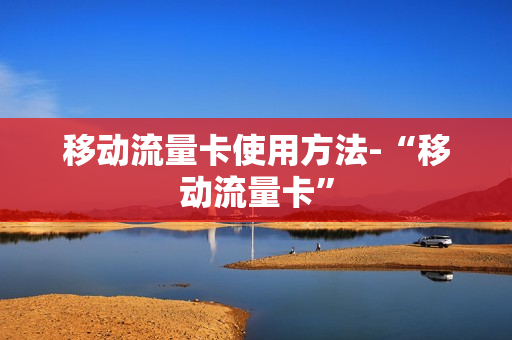 移动流量卡使用方法-“移动流量卡”