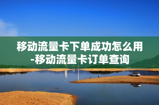 移动流量卡下单成功怎么用-移动流量卡订单查询