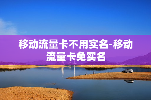 移动流量卡不用实名-移动流量卡免实名
