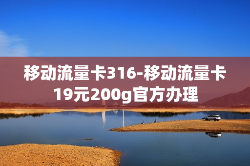 移动流量卡316-移动流量卡19元200g官方办理