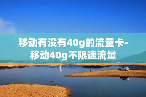 移动有没有40g的流量卡-移动40g不限速流量