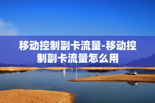 移动控制副卡流量-移动控制副卡流量怎么用