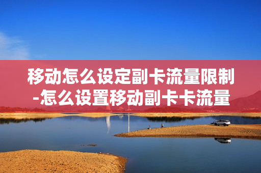 移动怎么设定副卡流量限制-怎么设置移动副卡卡流量