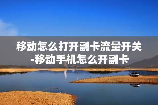 移动怎么打开副卡流量开关-移动手机怎么开副卡