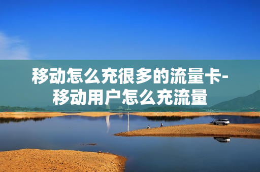 移动怎么充很多的流量卡-移动用户怎么充流量