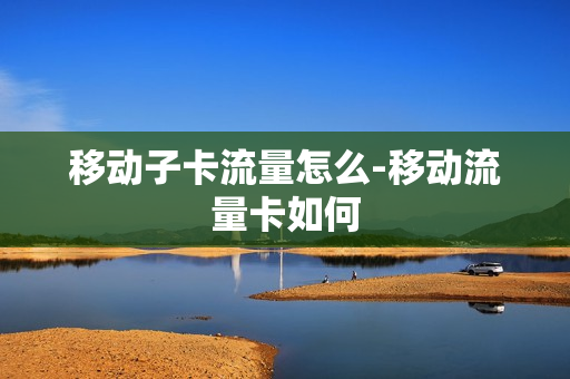 移动子卡流量怎么-移动流量卡如何