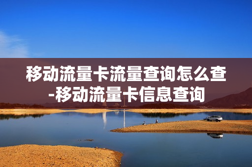 移动流量卡流量查询怎么查-移动流量卡信息查询