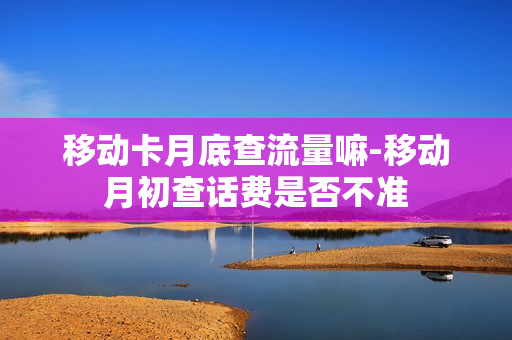 移动卡月底查流量嘛-移动月初查话费是否不准