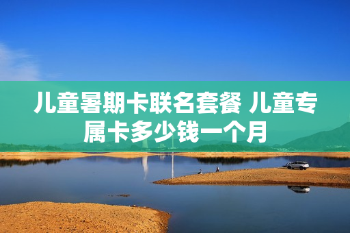 儿童暑期卡联名套餐 儿童专属卡多少钱一个月