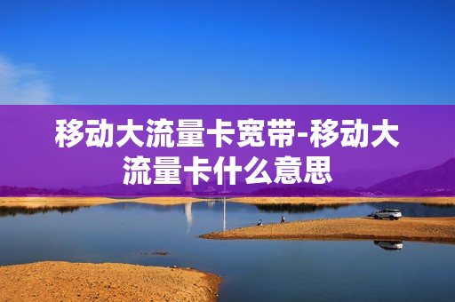 移动大流量卡宽带-移动大流量卡什么意思