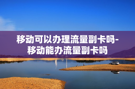 移动可以办理流量副卡吗-移动能办流量副卡吗