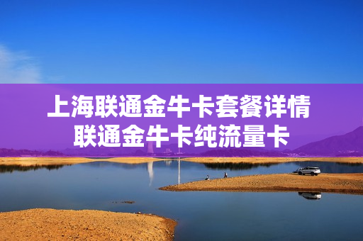 上海联通金牛卡套餐详情 联通金牛卡纯流量卡