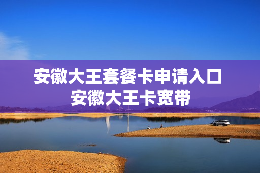 安徽大王套餐卡申请入口 安徽大王卡宽带