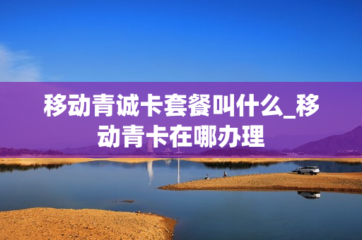 移动青诚卡套餐叫什么_移动青卡在哪办理