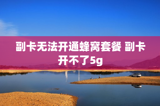 副卡无法开通蜂窝套餐 副卡开不了5g