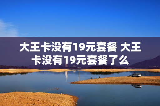 大王卡没有19元套餐 大王卡没有19元套餐了么